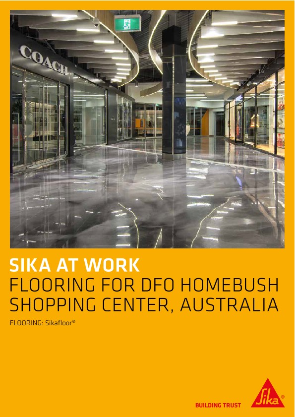 Flooring for DFO Homebush Shopping Center, Australia