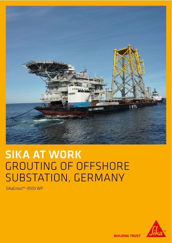 Grouting of Offshore Substation in Germany