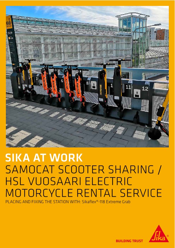 Samocat scooter sharing station in Helsinki, Finland